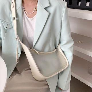 Frosted Pvc Panel Crossbody Bag