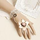 Lace Bracelet With Floral Ring