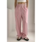 Drawstring Zip-fly Wide-leg Pants