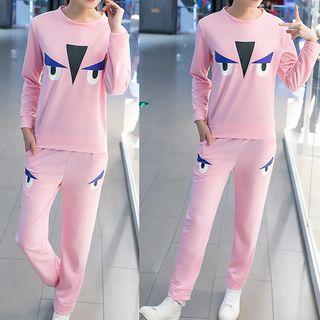 Set: Cartoon Pullover + Sweatpants