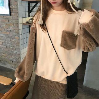 Two-tone Fleece Top
