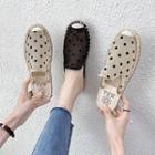 Dotted Mesh Flat Mules