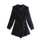 Long-sleeve Wrapped Romper