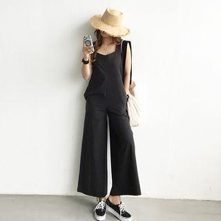Zip-back Wide-leg Jumpsuit