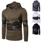 Camouflage Panel Hooded Top