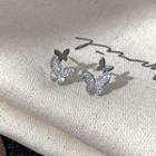 Butterfly Ear Stud 925 Sterling Silver - As Shown In Figure - One Size