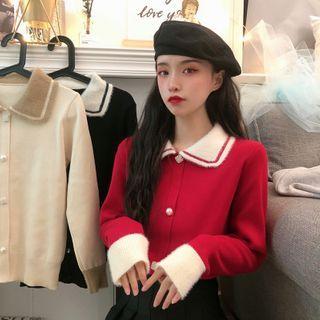 Color-block Peter Pan Collar Sweater