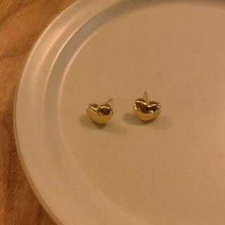 Heart Polished Alloy Earring 1 Pair - Gold - One Size