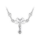 Fashion Romantic Heart Necklace Silver - One Size