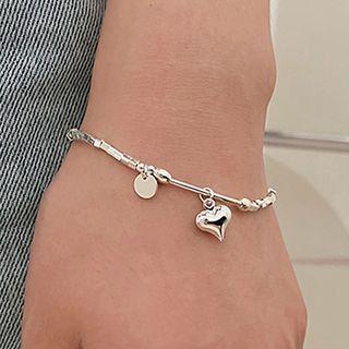 Heart Bracelet 1 Pc - Silver - One Size