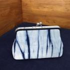 Tie-dyed Kiss Lock Pouch Blue - One Size
