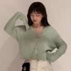 Ribbed Cardigan Mint Green - One Size