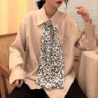 Set: Glittered Shirt + Tie