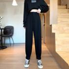 Fleece Lining High-waist Harem Pants