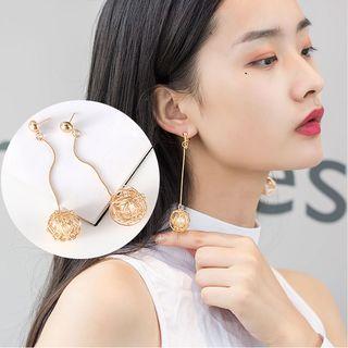 Bird Nest Drop Earring 1 Pair - Gold - One Size