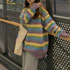 Color Block Striped Sweater Sweater - Stripe - One Size
