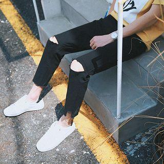 Plain Ripped Jeans