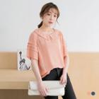 Collared Layered Sleeves Blouse