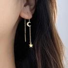 Crescent Threader Earring 1 Pair - Gold - One Size