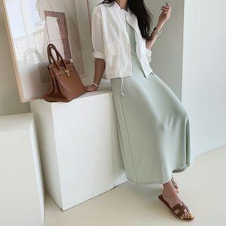 Zip-up Short Cotton Jacket