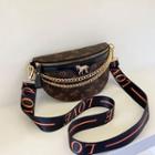 Wide Strap Zip Sling Bag