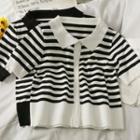 Slim-fit Striped Knit Shirt