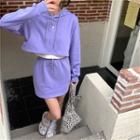 Cropped Hoodie / A-line Skirt / Tank Top / Set