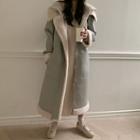 Hooded Faux-shearling Maxi Coat