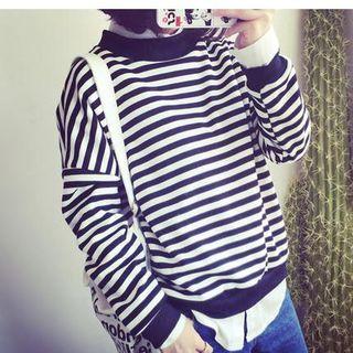 Striped Drop Shoulder Pullover