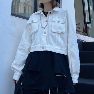 Button-up Cropped Jacket