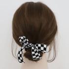 Checkered Bow Hair Tie / Hair Clip