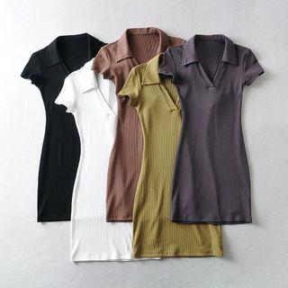 Cap-sleeve Mini Polo Dress