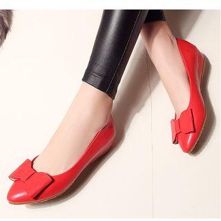 Bow Hidden Wedge Pointy Pumps