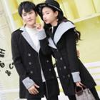Couple Matching Two-tone Double-breasted Coat