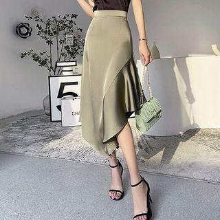 Asymmetrical Ruffled Mermaid Skirt