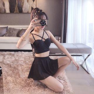 Set: Cross Strap Bikini + Swimdress