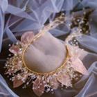 Wedding Faux Crystal & Leaf Headband Gold Hair Band - One Size