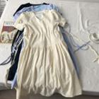 Short Sleeve V-neck Oversized Dress