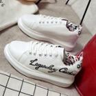 Embroidered Platform Sneakers