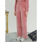 Snug Club Drawstring Corduroy Pants Pink - One Size