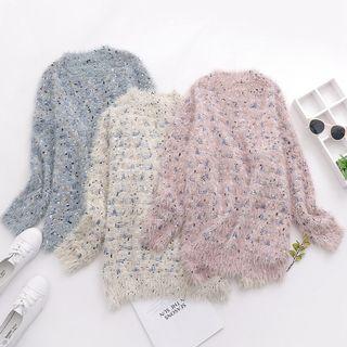 Crew Neck Jacquard Sweater