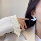 Butterfly Ear Stud 1 Pair - E2515 - White - One Size