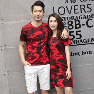 Family Camouflage Short-sleeve T-shirt / T-shirt Dress