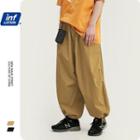 Tie-hem Loose-fit Straight-cut Pants