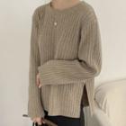 Long-sleeve Split Sweater