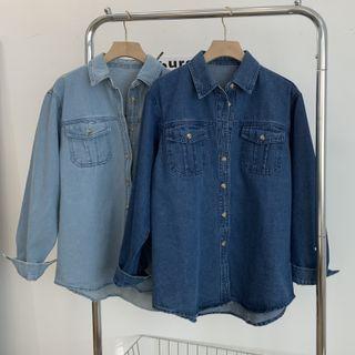 Long Sleeve Denim Shirt Jacket