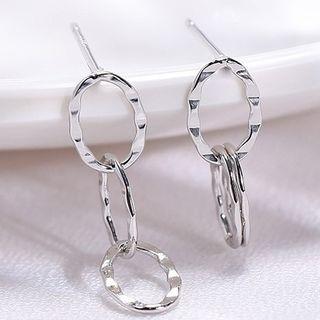 Rhinestone Drop Earring One Pair - One Size