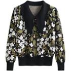Floral Print Chelsea Collar Sweater