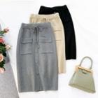 Pocketed Knit Skirt