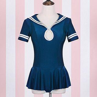 Short-sleeve Sailor Swimsuit